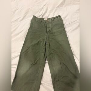 Women's Olive Wide Leg Pants